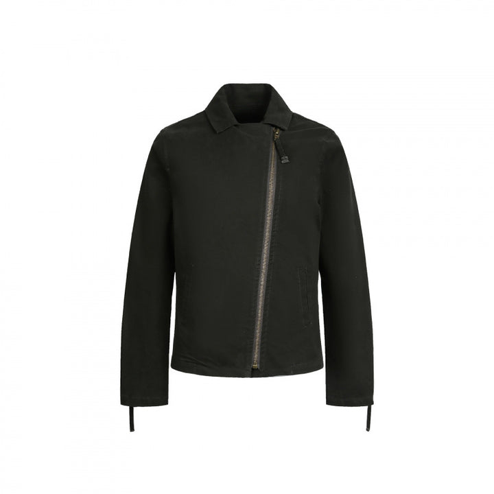 Herren Asymmetrische Bikerjacke mit diagonalem Metallreißverschluss Echo Archiv