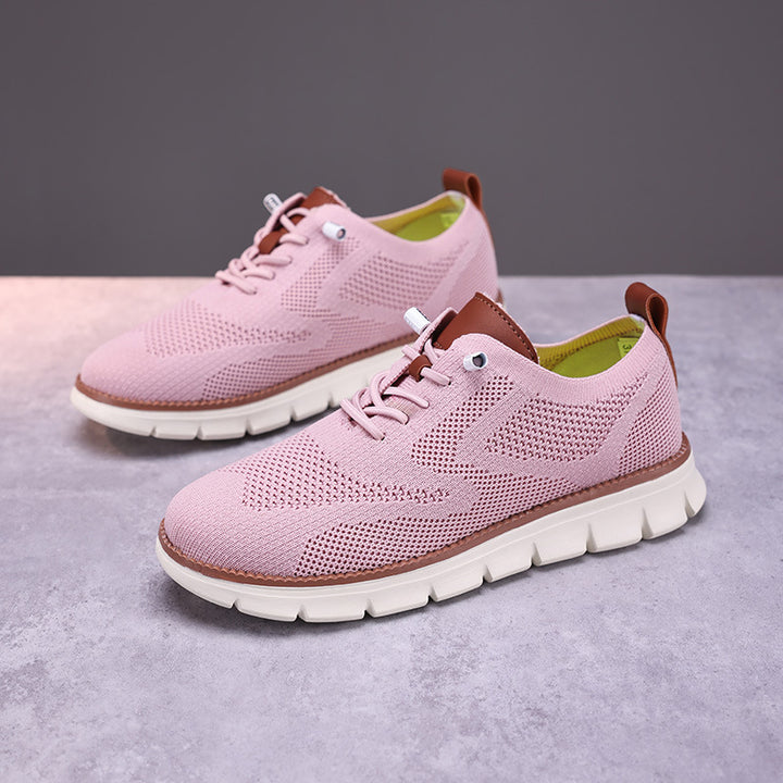 Damen nan gestrickter Derby-Sneaker mit flexibler Rillenlaufsohle und gepolstertem Komfortfußbett Echo Archiv