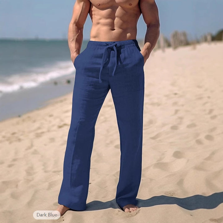 Herren Leichte Strandhose aus atmungsaktivem Leinenstoff Echoarchiv