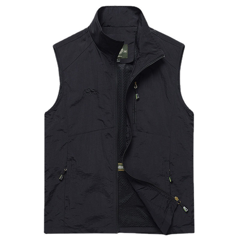 Herren Leichte atmungsaktive Outdoor‑Weste mit Mesh‑Innenfutter und Reißverschlusstaschen – Taviero