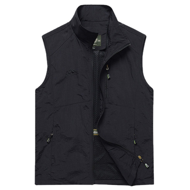 Herren Leichte atmungsaktive Outdoor‑Weste mit Mesh‑Innenfutter und Reißverschlusstaschen – Taviero