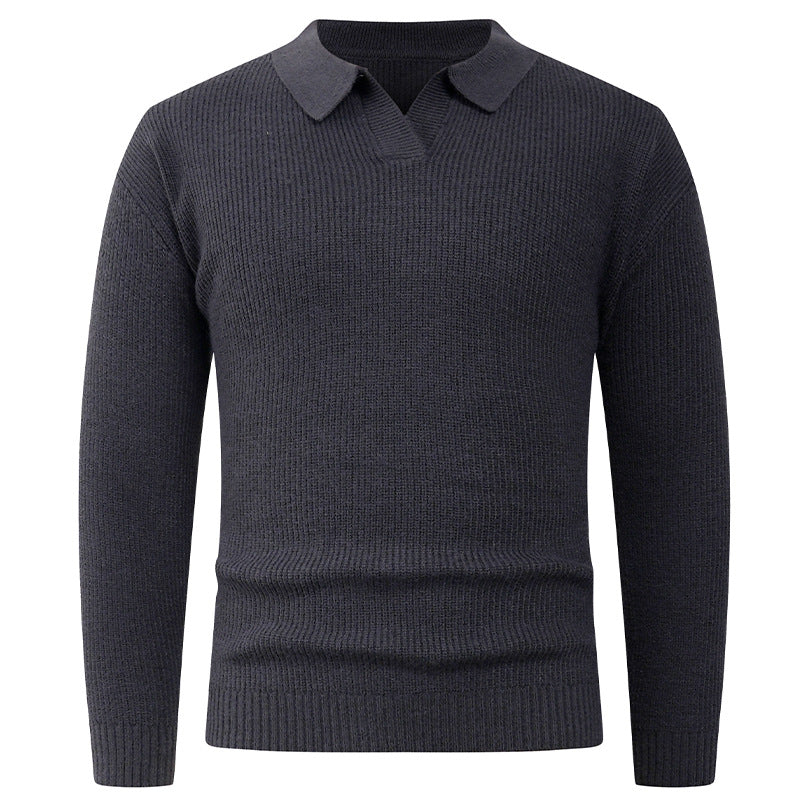 Herren lässiger Pullover mit modernem Kragen Echoarchiv