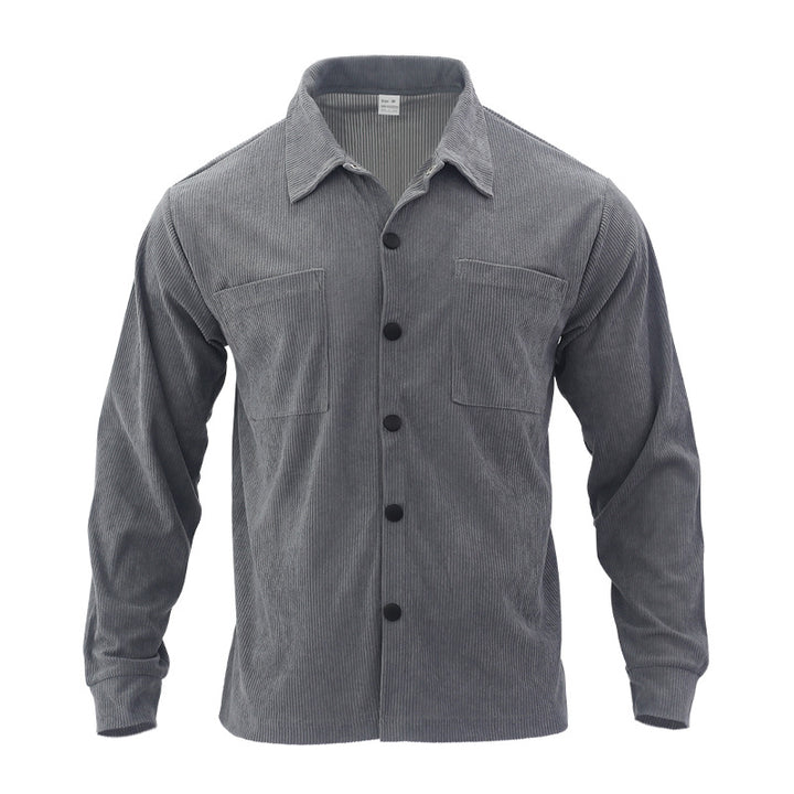 Herren modische Cordjacke mit praktischen Taschen und modernem Schnitt Echoarchiv