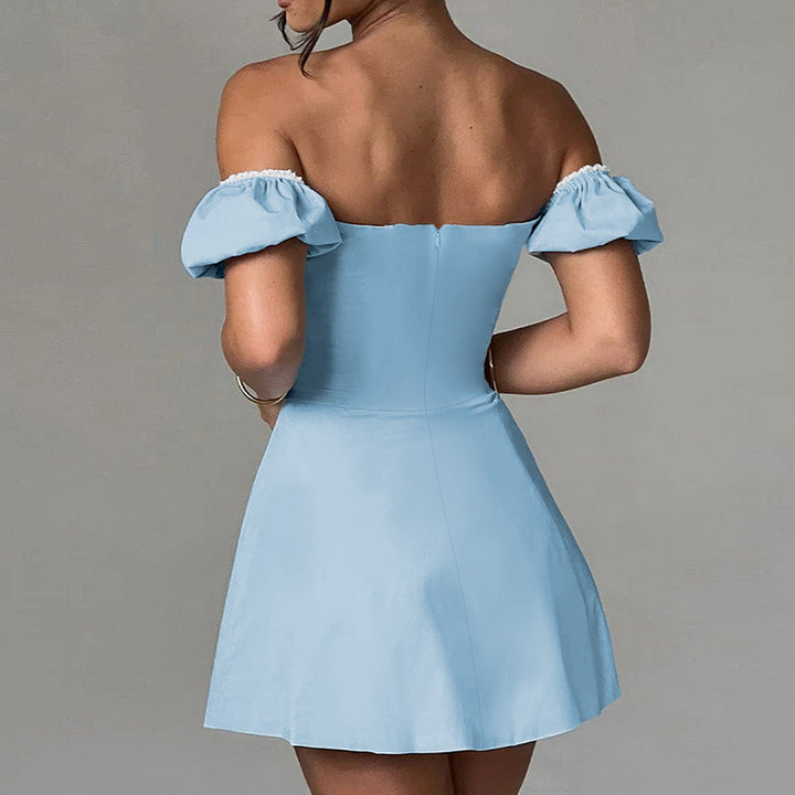 Damen Off-Shoulder Kleid mit Rüschendetails Echo Archiv
