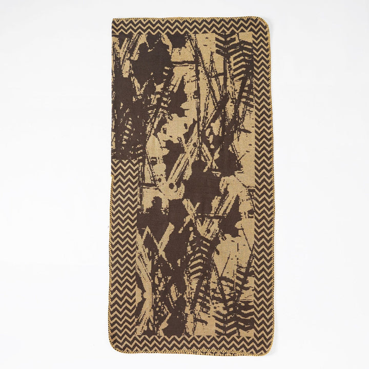 Damen Multifunktionaler Jacquard-Wickelcape mit Zickzack-Bordüre Echo Archiv