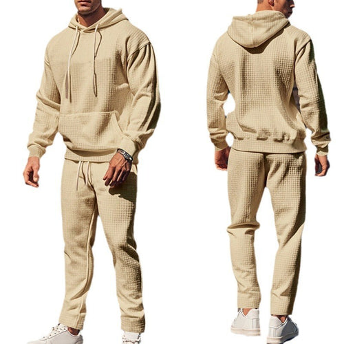 Herren lässiger Kapuzenpullover mit strukturiertem Design und praktischen Taschen Echoarchiv