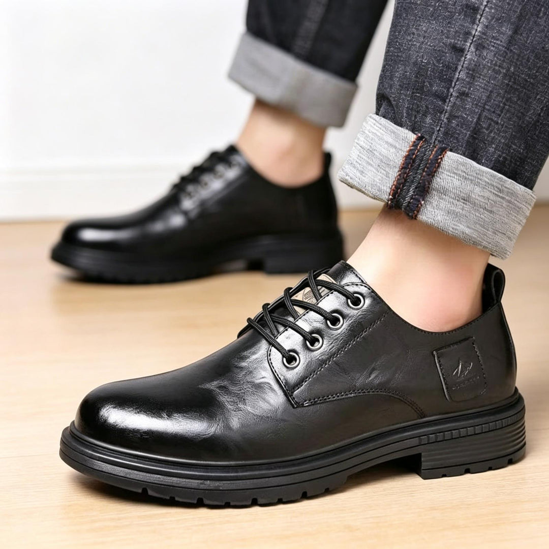 Herren Elegante Leder Schnürschuhe Echoarchiv