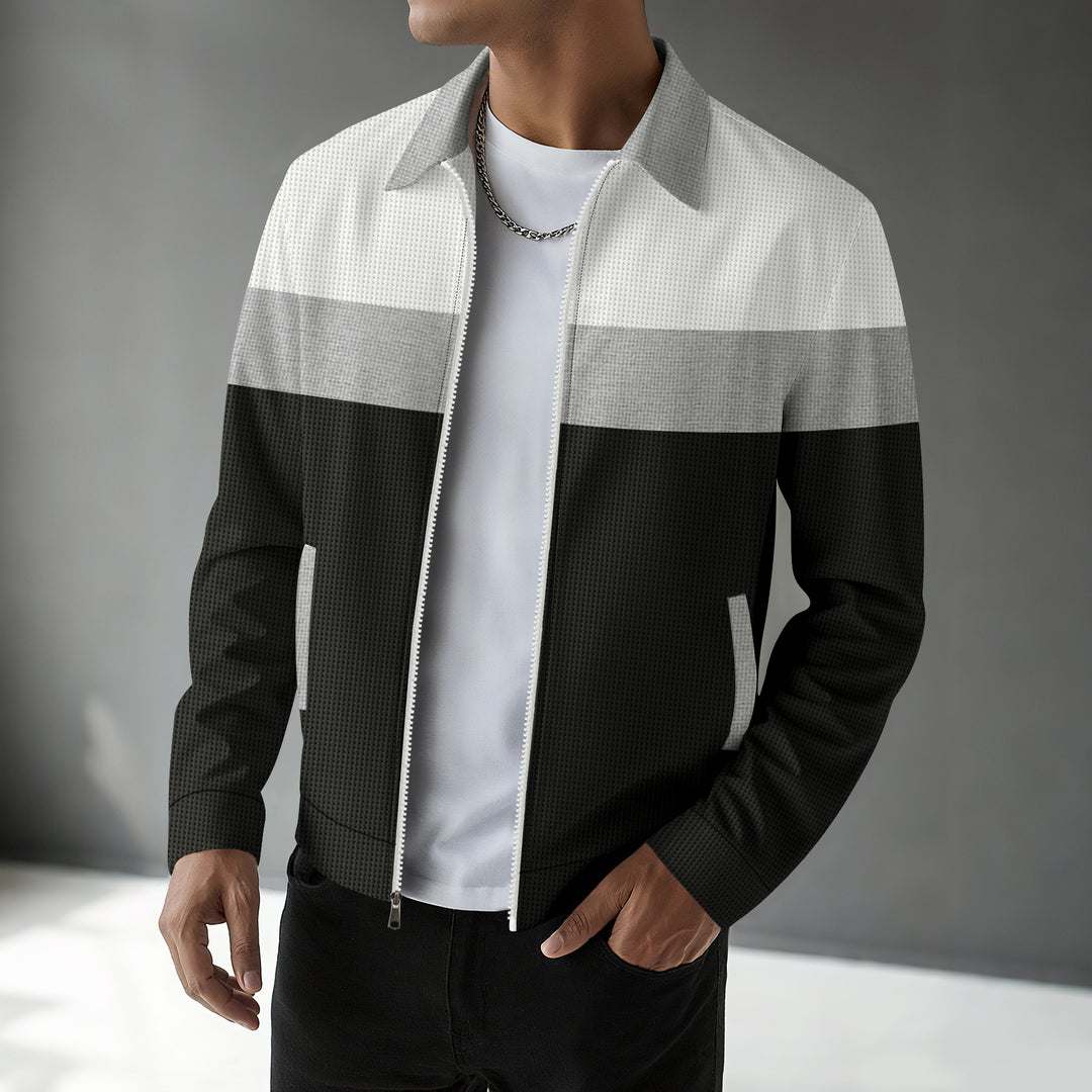 Herren stylische Freizeitjacke mit modernem Farbblockdesign Echoarchiv