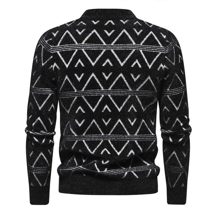 Herren Rollkragenpullover mit modernem Strukturdesign Echoarchiv