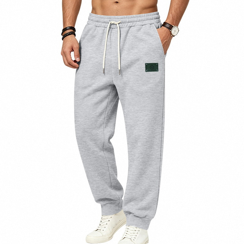 Herren Lockere Fleece-Jogginghose mit elastischem Bund, Kordel und Bündchen Echoarchiv