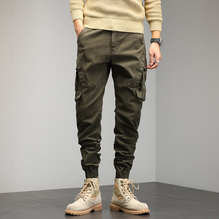 Herren Tapered‑Cargo‑Joggerhose mit ergonomischen Knieabnähern, Klapp‑Utility‑Taschen und geripptem Knöchelabschluss Echo Archiv