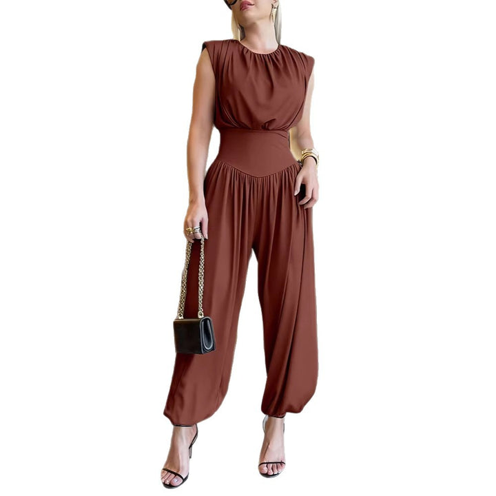 Damen modischer Jumpsuit mit elastischem Taillenbund und innovativem Schnitt Echo Archiv
