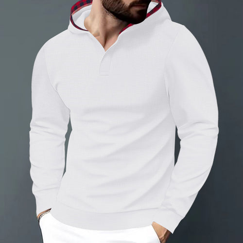Herren Langarm-Hoodie mit modernem Schnitt und kontrastierender Kapuze Echoarchiv