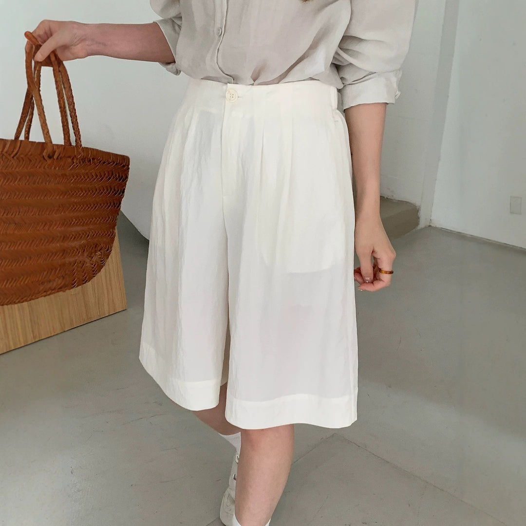 Damen Weite Leinen-Culotte Echo Archiv