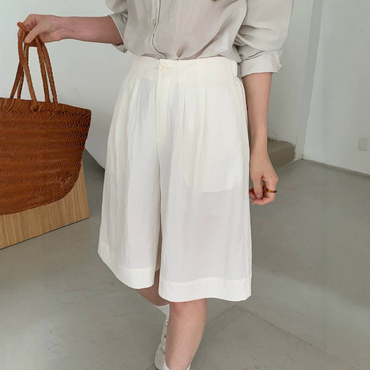 Damen Weite Leinen-Culotte Echo Archiv