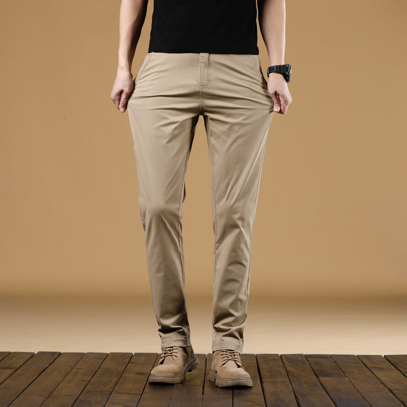Herren Slim-Fit Baumwoll-Chinohose mit elastischem Bund und geradem Bein Echo Archiv