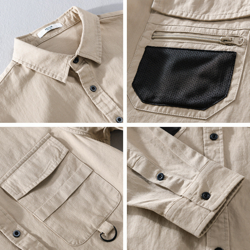 Herren Utility-Overshirt aus Baumwollmix mit Mehrfachtaschen und D-Ring Echoarchiv