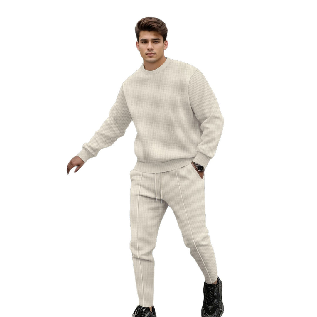 Herren lässiger Strickpullover und Jogginghose mit elastischem Bund Echoarchiv