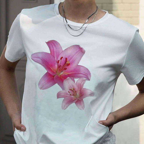 Damen T-Shirt mit floralem Druck und Komfortschnitt Echo Archiv