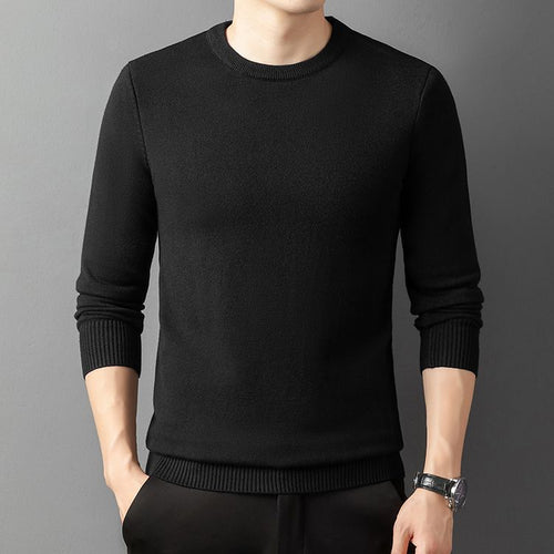 Herren eleganter Rundhals-Pullover aus feiner Baumwolle Echoarchiv