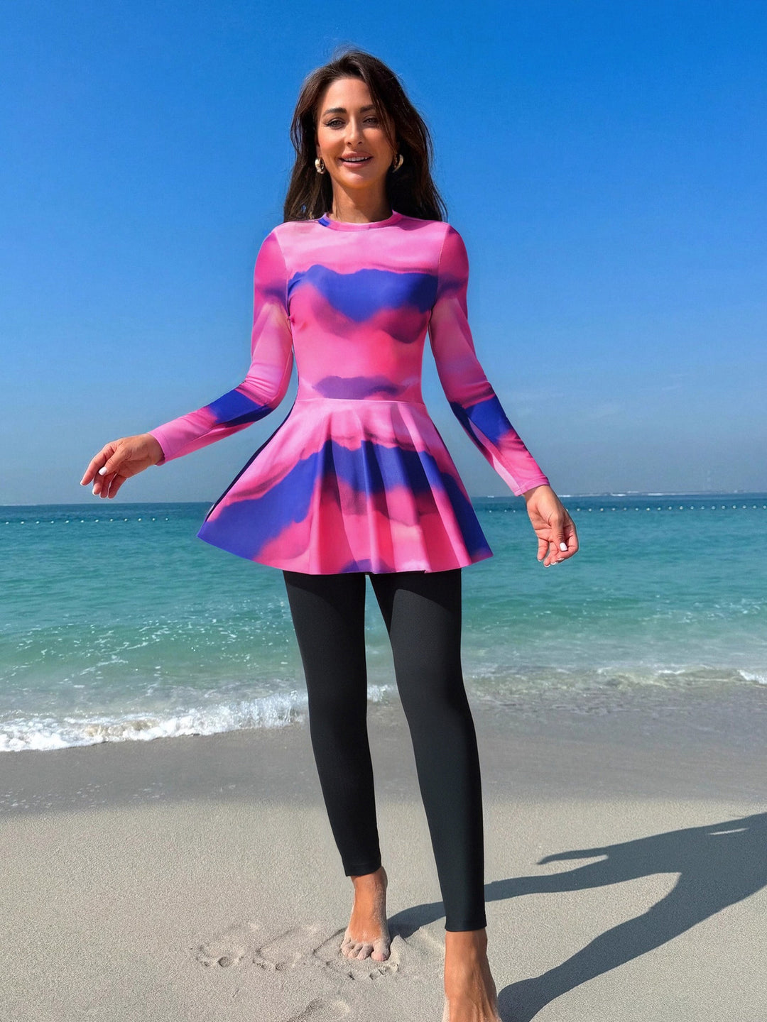 Damen Sportlicher UV-Schutz-Badeanzug mit weiterem Rock Echo Archiv