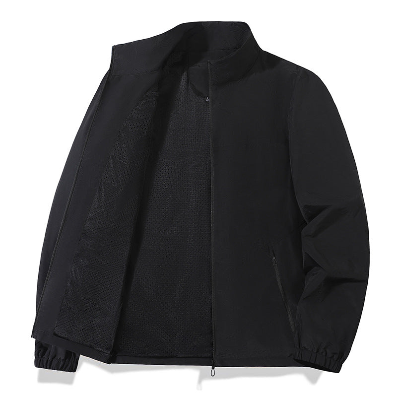 Herren Leichte Übergangsjacke mit hohem Kragen und praktischen Taschen Echo Archiv
