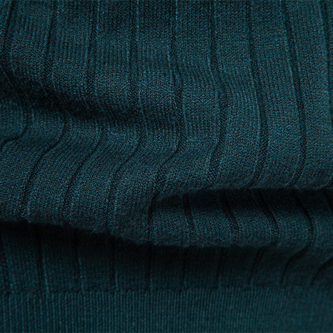 Herren Rollkragenpullover mit feinem Rippstrukturdesign Echoarchiv