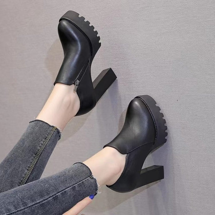Damen Stilvolle Plateaupumps mit hohem Blockabsatz Echo Archiv