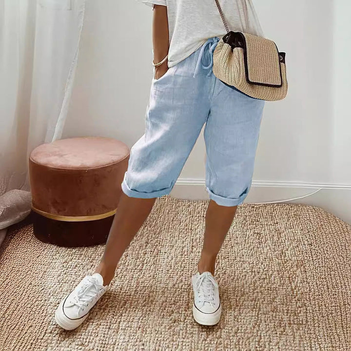 Damen Luftige Leinen Shorts Echoarchiv