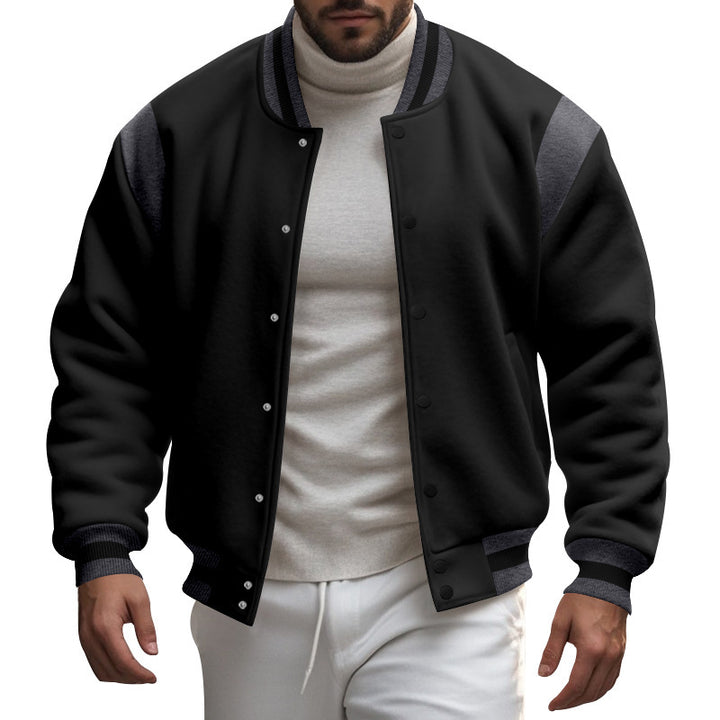 Herren sportliche Collegejacke mit kontrastierenden Ärmeln Echoarchiv