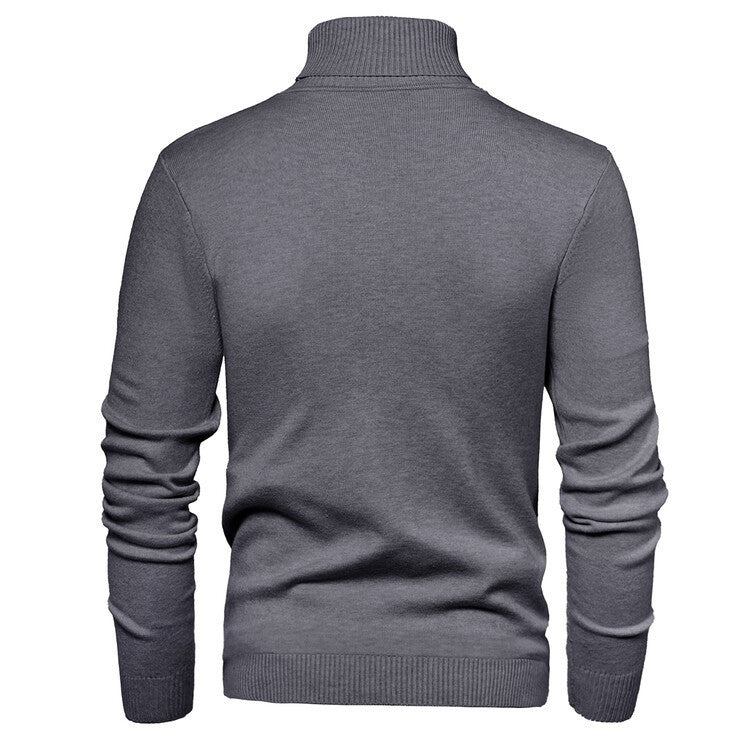 Herren eleganter Rollkragenpullover aus feiner Merinowolle Echoarchiv