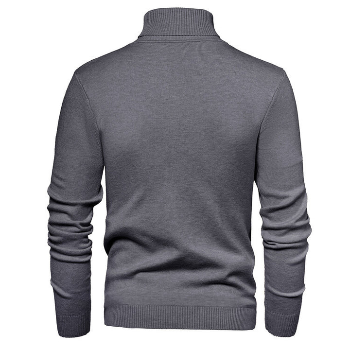 Herren eleganter Rollkragenpullover aus feiner Merinowolle Echoarchiv