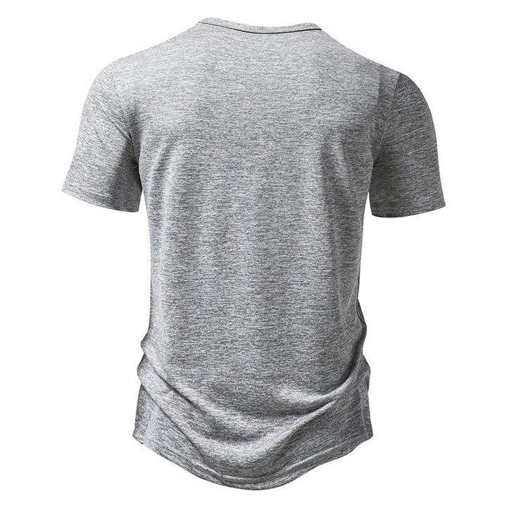 Herren Kurzarm-Henley-T-Shirt mit hochwertiger Baumwolle Echoarchiv