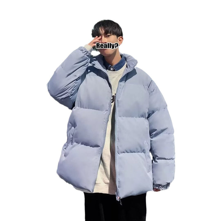 Herren gesteppte Winterjacke mit hohem Kragen und praktischen Taschen Echoarchiv