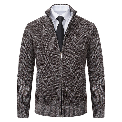 Herren Strickjacke mit modernem Muster und schmalem Schnitt Echoarchiv