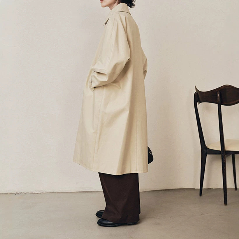 Damen Eleganter Trenchcoat mit Doppelreiher Echoarchiv
