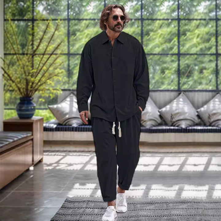 Herren lässiges Freizeit-Outfit mit modischem Schnitt und praktischen Taschen Echoarchiv
