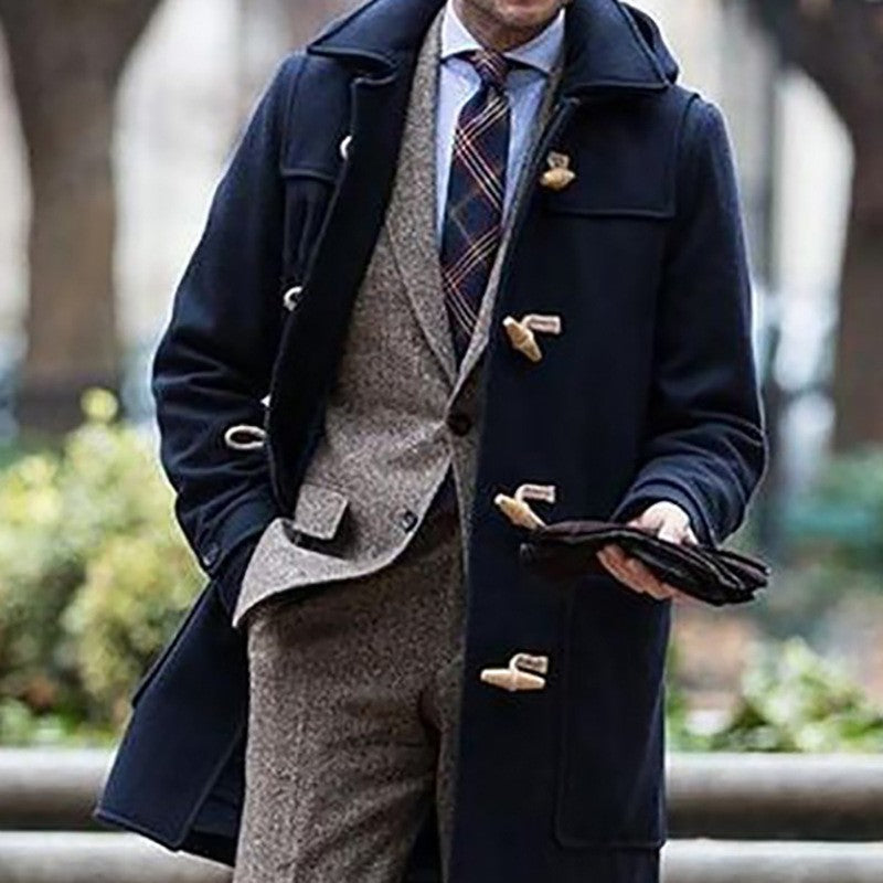 Herren eleganter Dufflecoat aus hochwertiger Wolle Echoarchiv