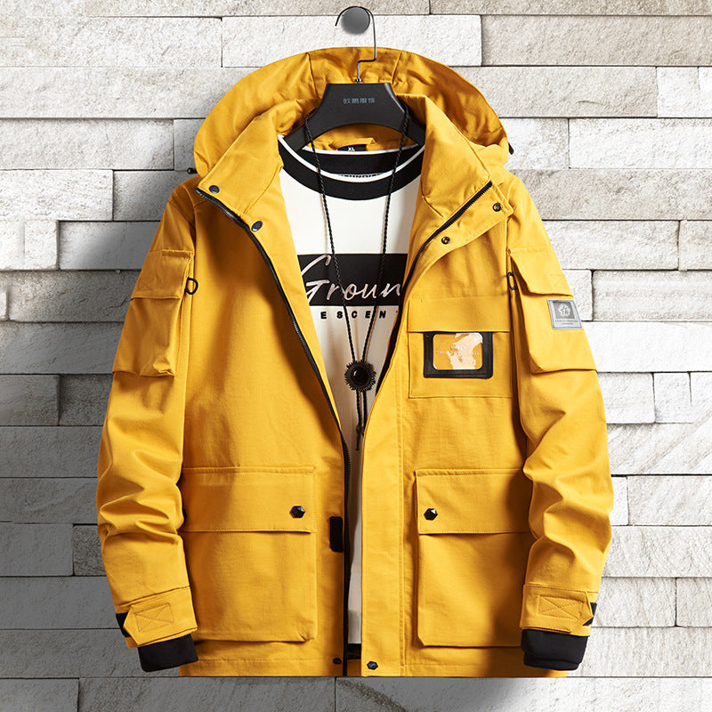 Herren Urbaner Tech-Parka mit Kapuze, Multifunktionstaschen und Thermoisolierung Echo Archiv