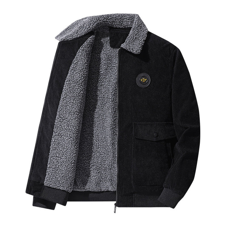 Herren Weiche Cordjacke mit Fleece-Futter Echo Archiv