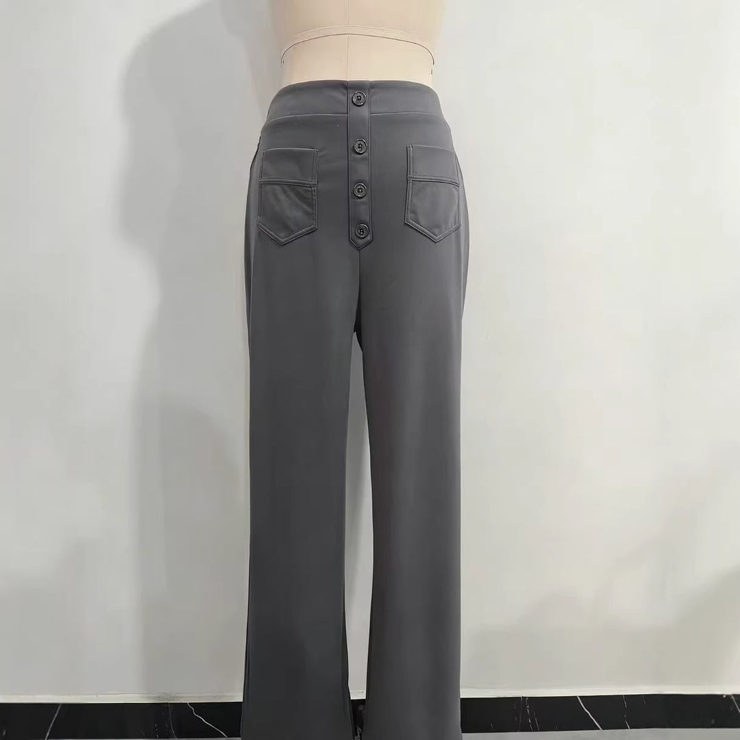 Damen Hochtaillierte Wide‑Leg Hose mit aufgesetzten Taschen Echo Archiv