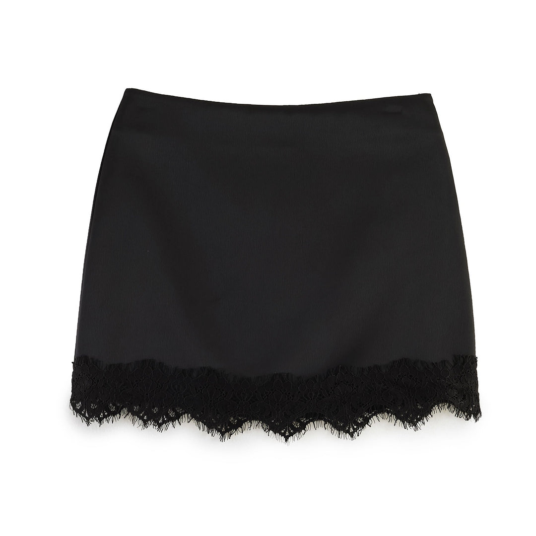 Damen Feiner Rock mit eleganter Spitzenverzierung Echo Archiv