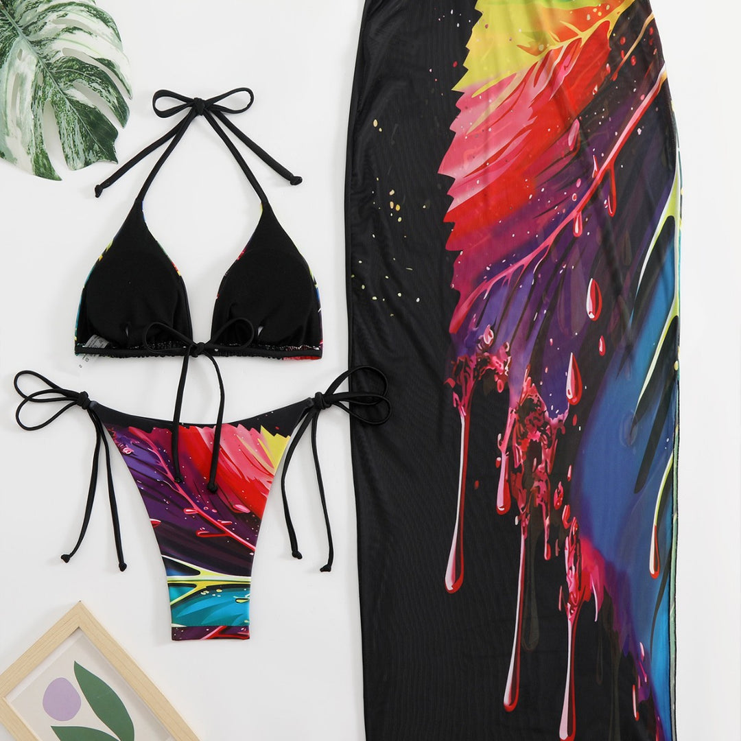 Damen Bikini-Set mit länglichem Rock Echo Archiv