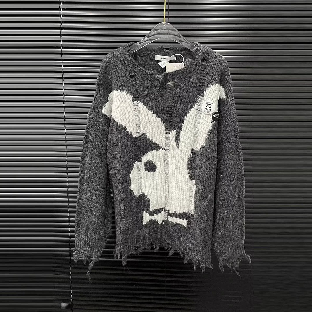 Damen Modischer Strickpullover mit einzigartigem Motiv Echoarchiv