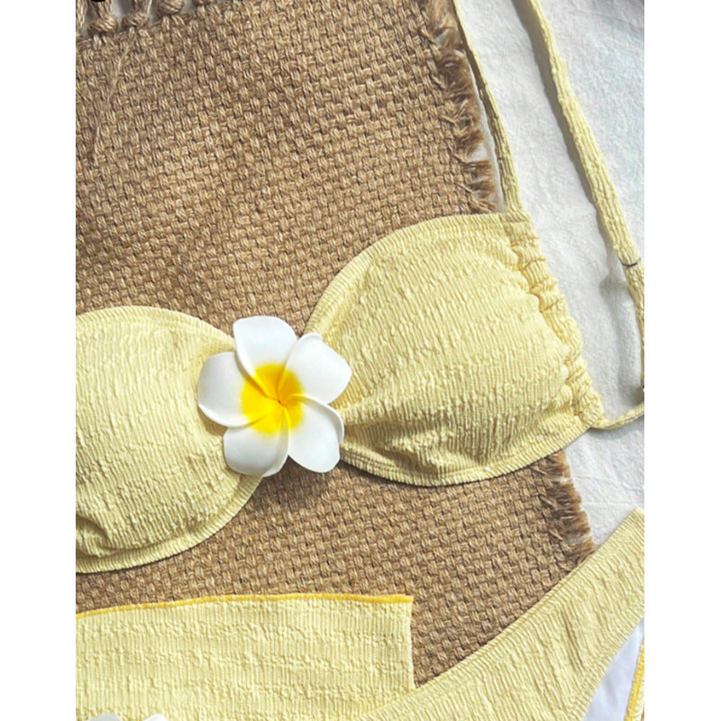 Damen Badeanzug-Set mit elegantem Bandeau-Oberteil und hoch geschnittenem Unterteil Echo Archiv