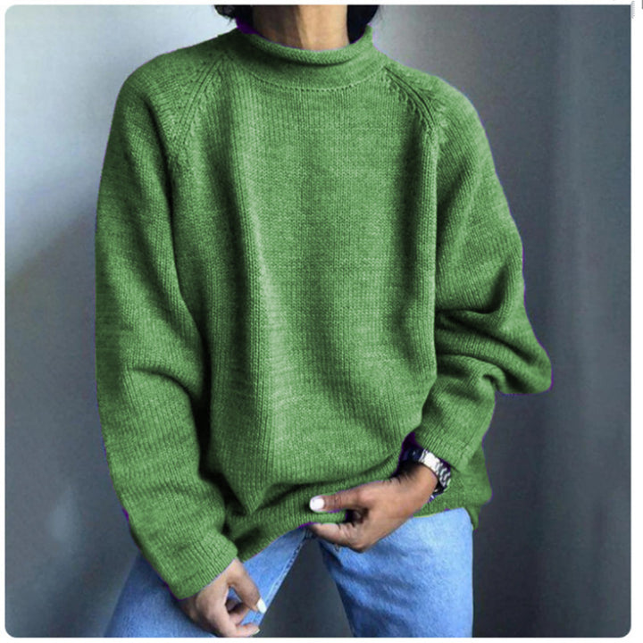 Damen nan kastiger Feinstrickpullover mit kurzem Stehkragen und Raglanärmeln Echo Archiv