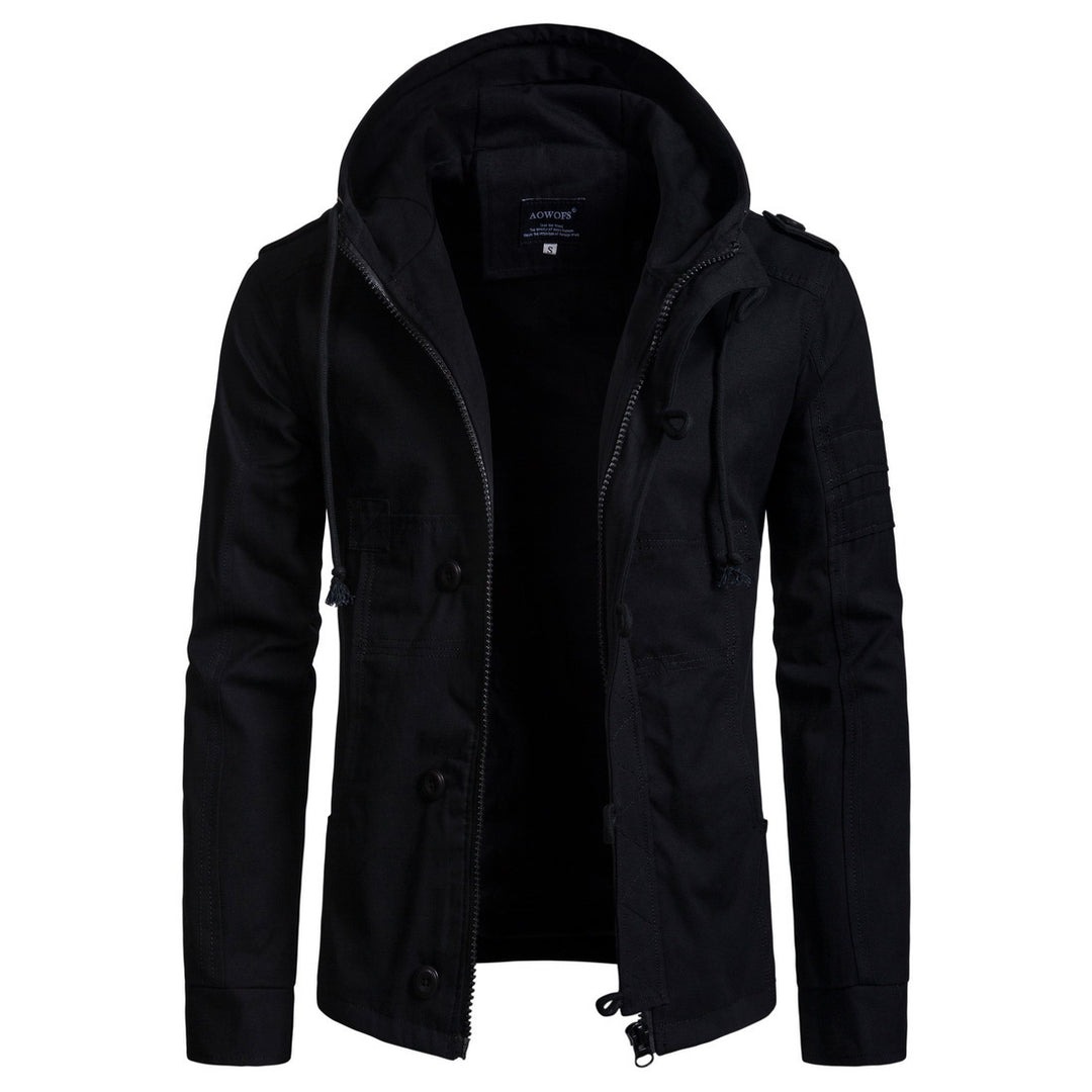 Herren funktionale Outdoor-Jacke mit hohem Kragen und praktischen Taschen Echoarchiv