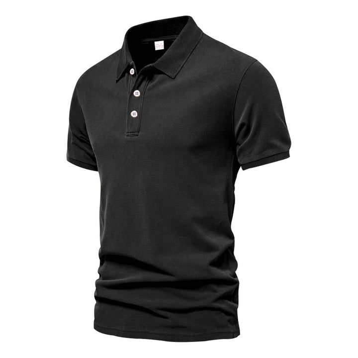 Herren Poloshirt aus hoch atmungsaktivem Baumwollmix mit elastischen Ärmeln Echoarchiv