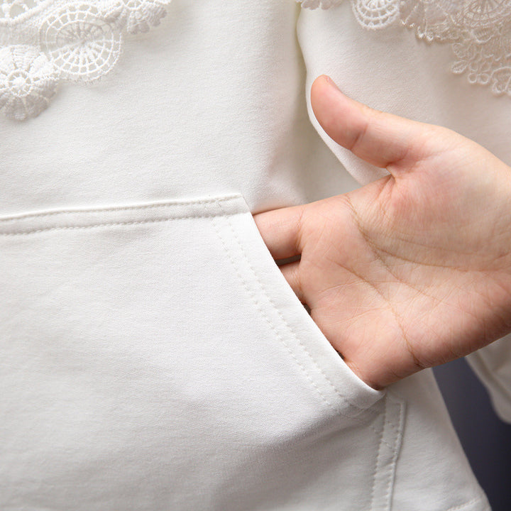 Damen Sweatshirt mit verlunter Spitze Echo Archiv