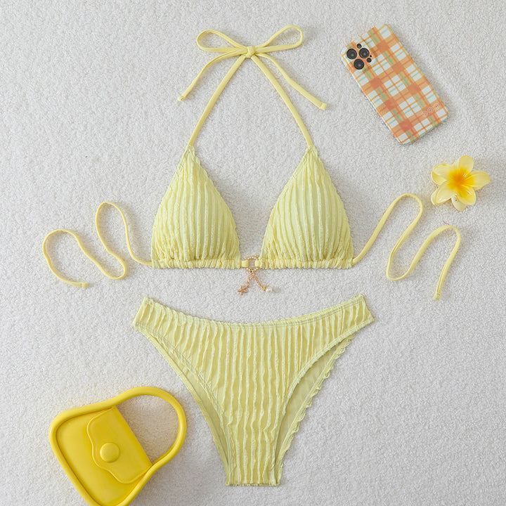 Damen Triangel-Bikini mit strukturiertem Design Echo Archiv